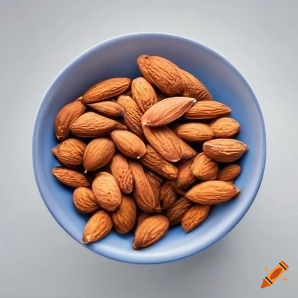 bowl of toasted almond seeds