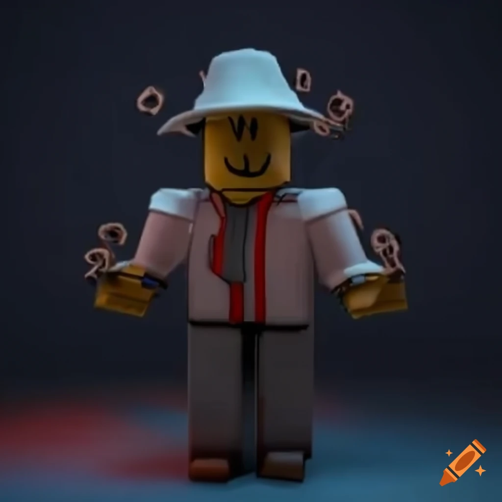 Roblox avatar in a gfx artwork on Craiyon