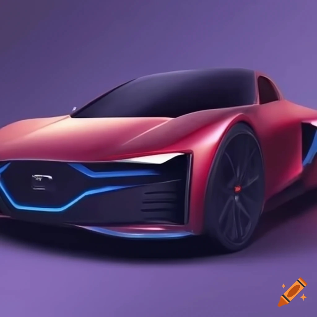 futuristic electric sports car