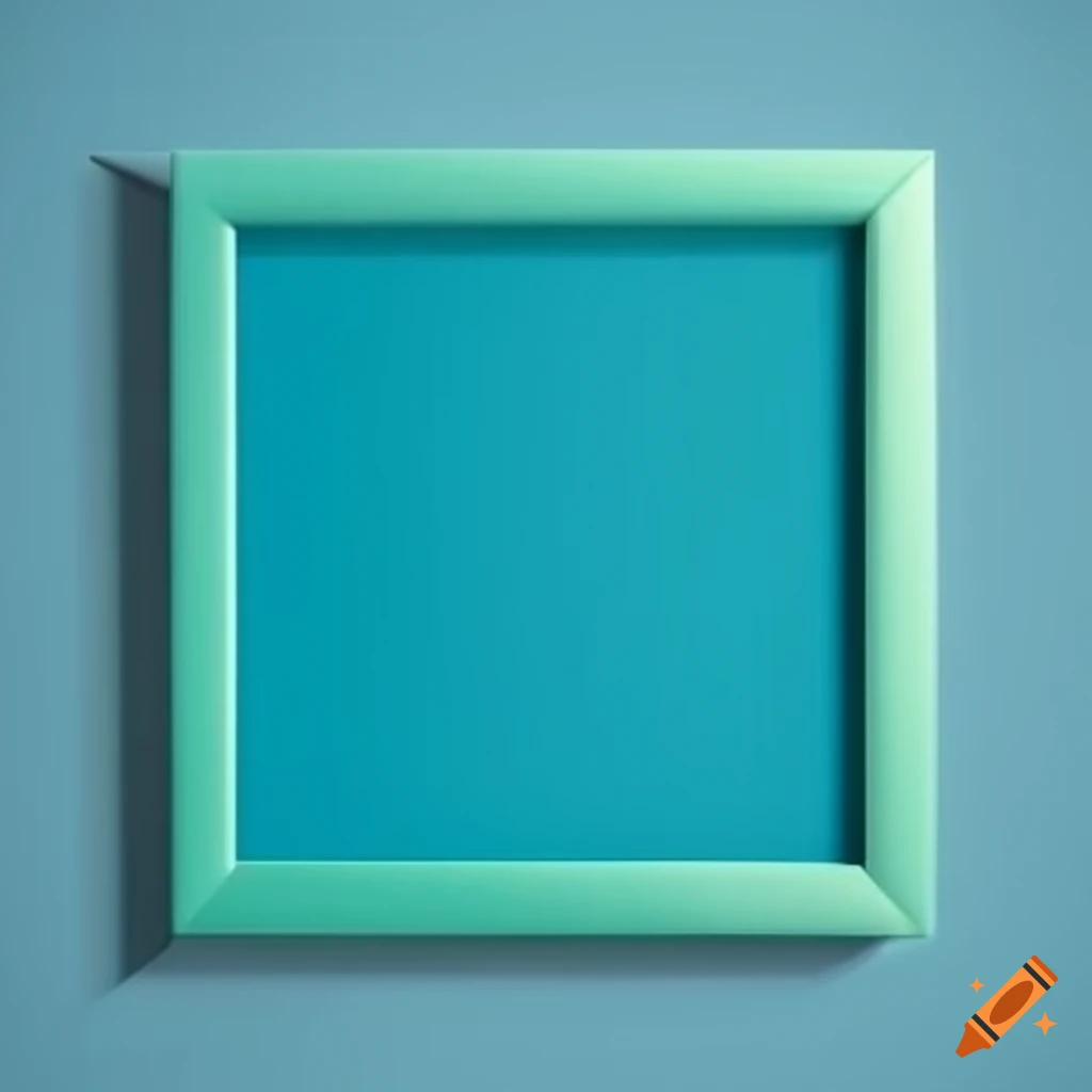 turquoise thin square frame