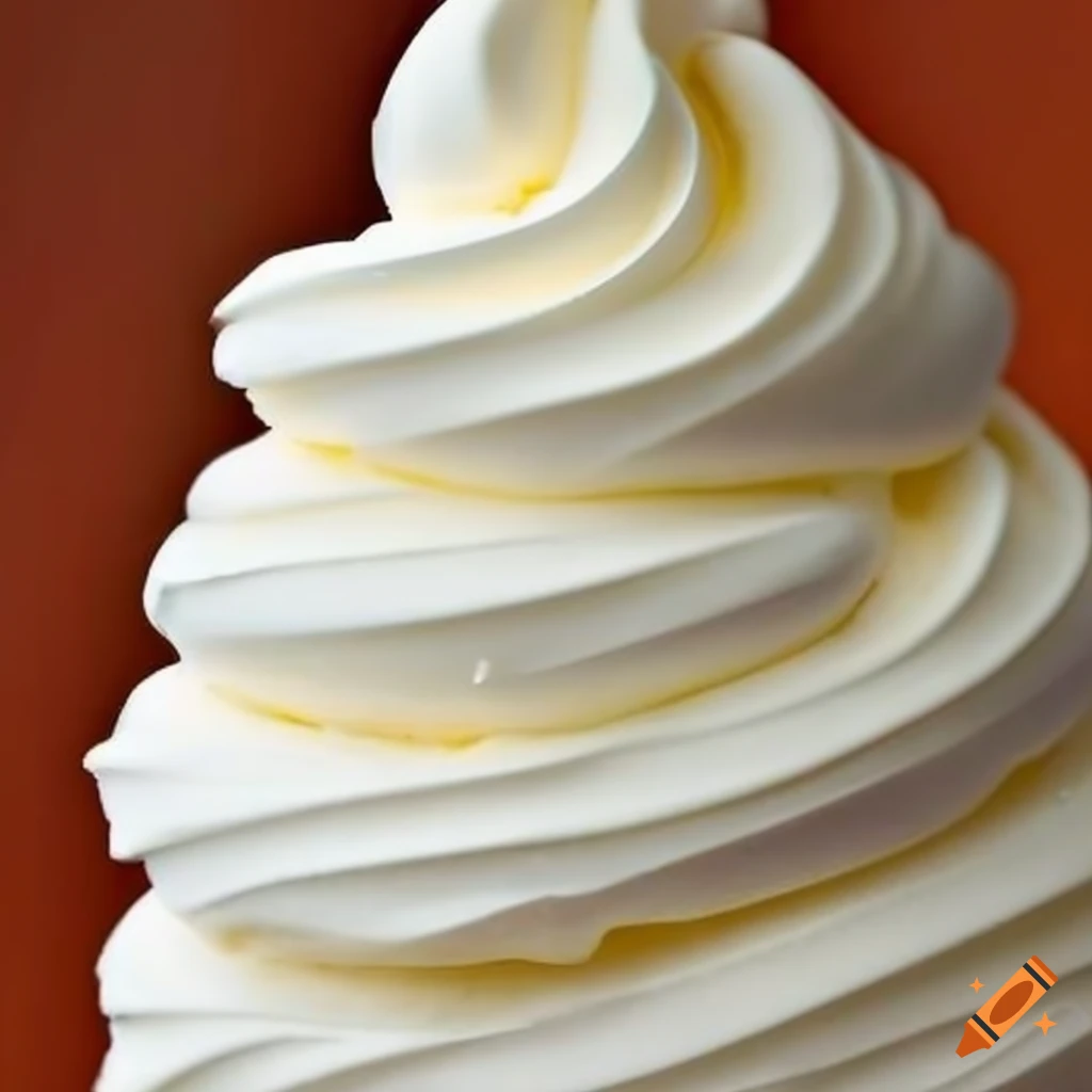 Whip cream on a dessert