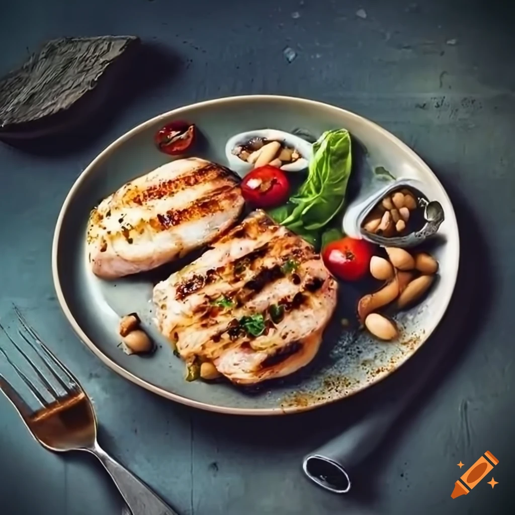 grilled chicken breast salad with basil pesto dressing