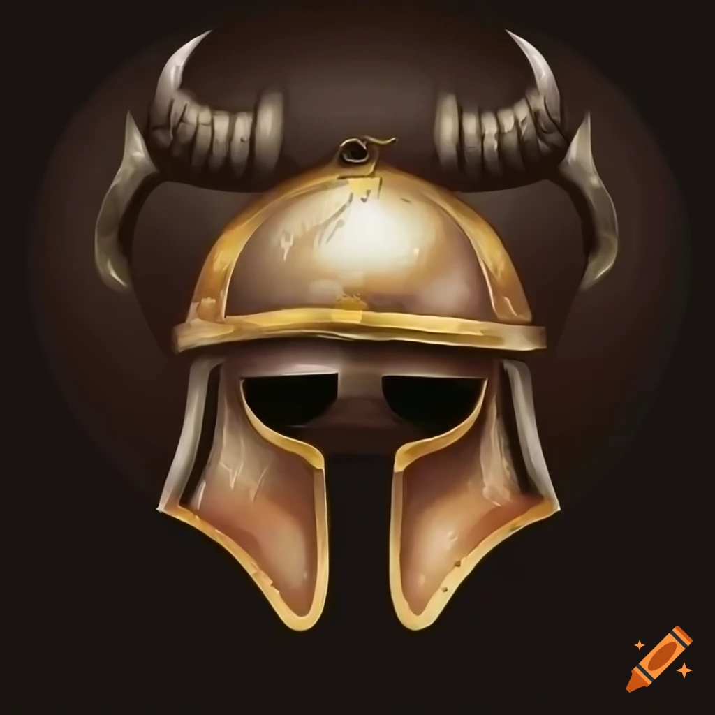 concept of a soldier helmet with horns