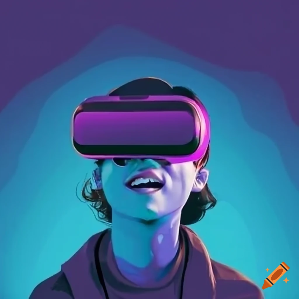 Blue vibes in virtual reality on Craiyon