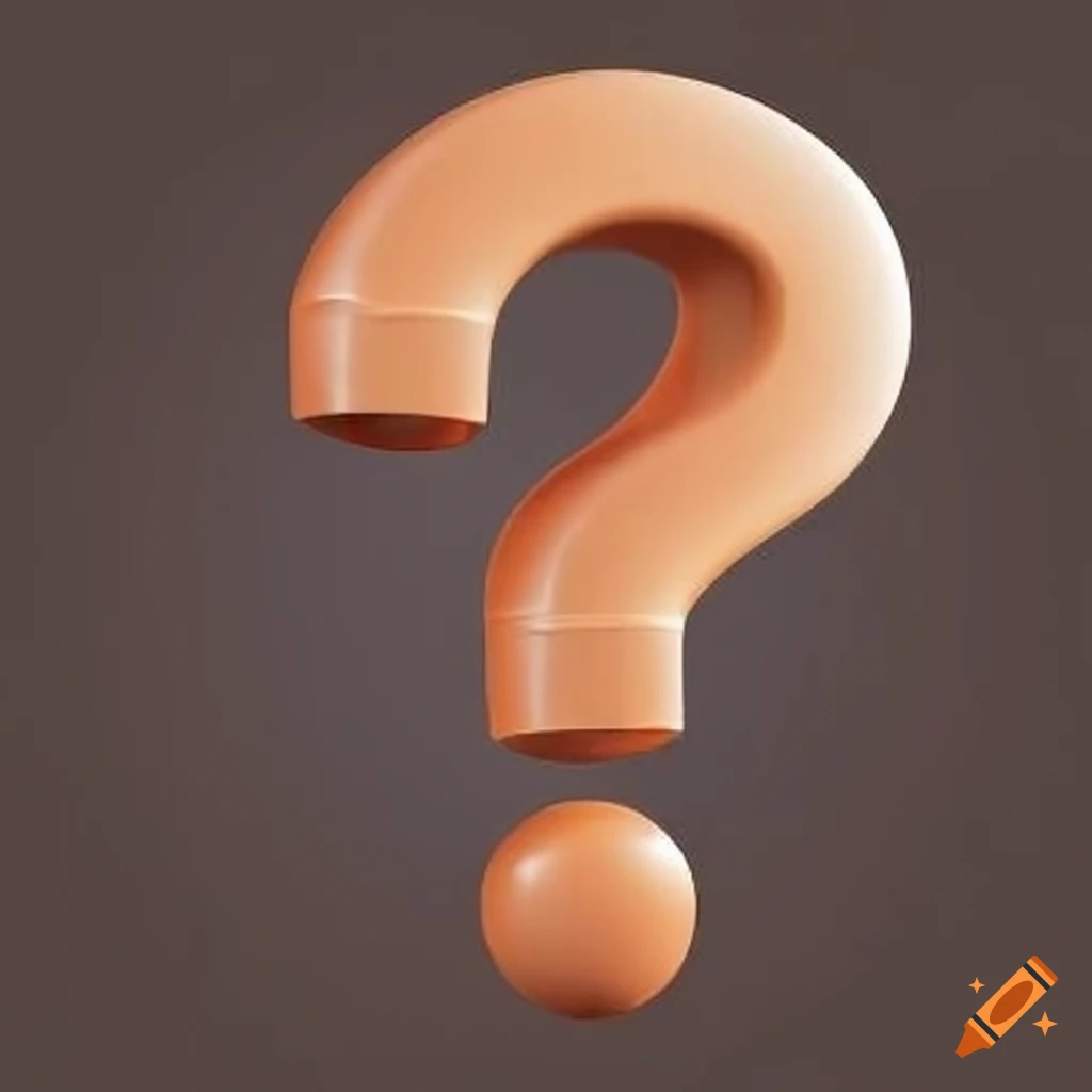 Giant question mark sculpture on Craiyon