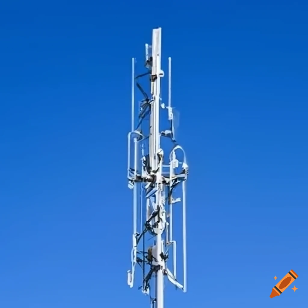 5G antenna against a blue sky