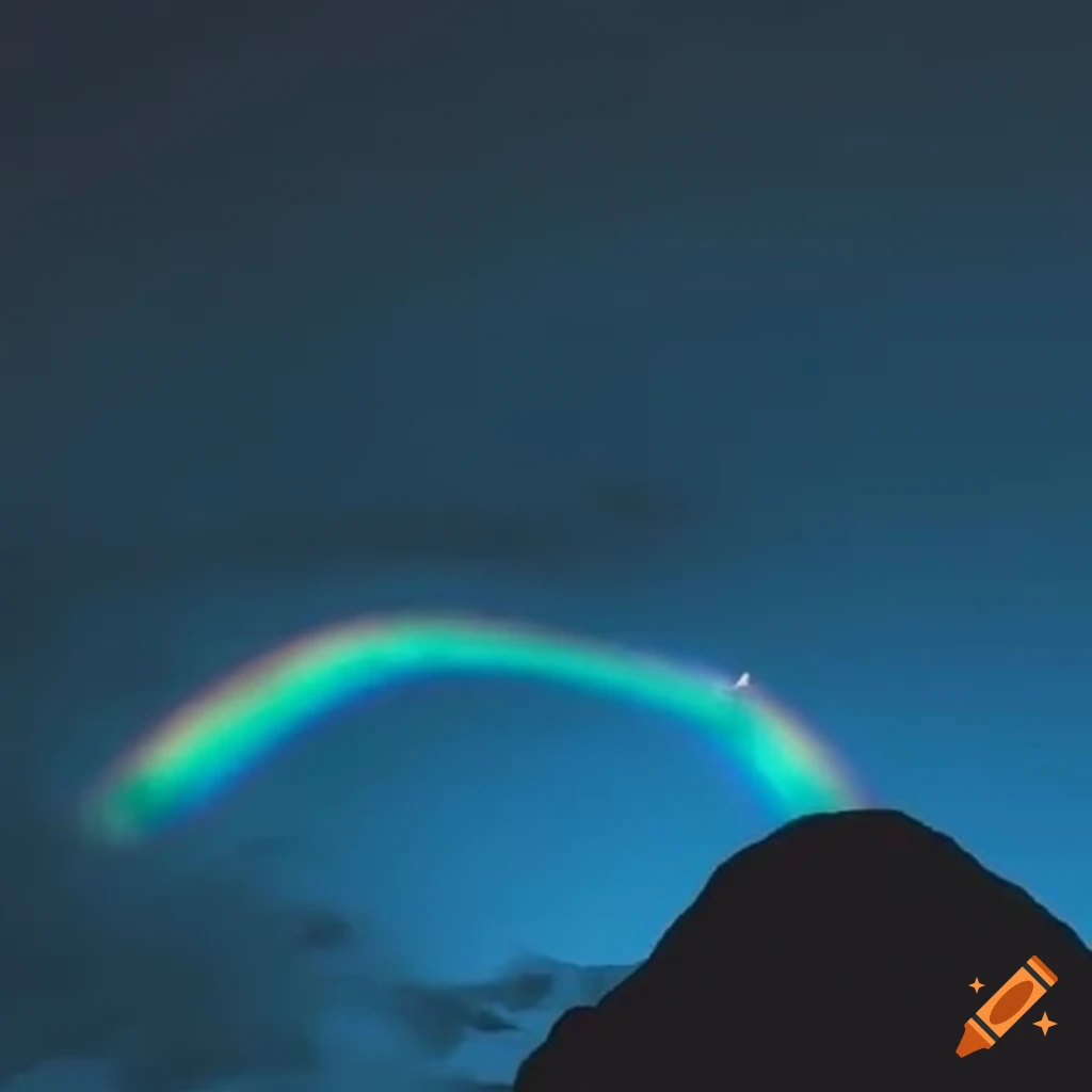 translucent rainbow volcanic landscape