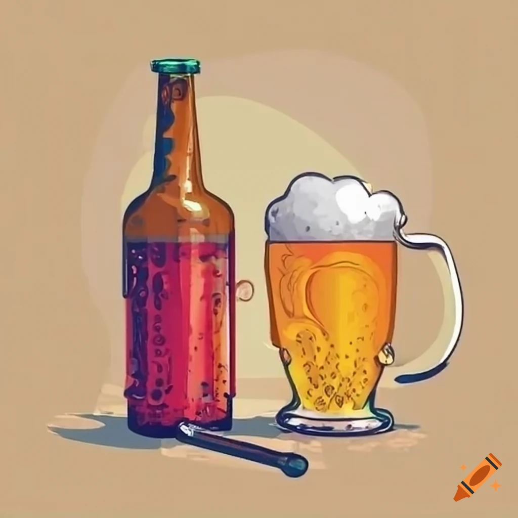 Craft Beer Brewing Ingredients And Equipment On A Table On Craiyon