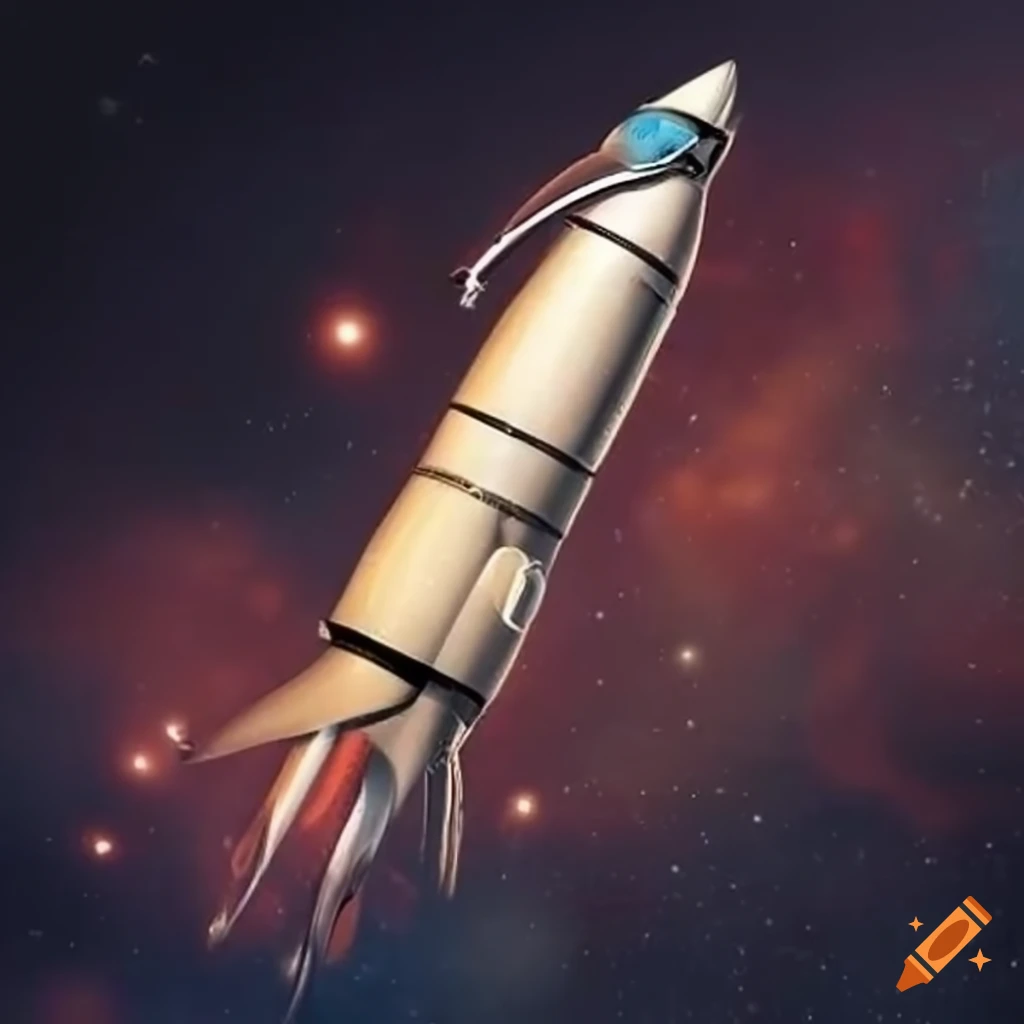 time-travel rocket illustration