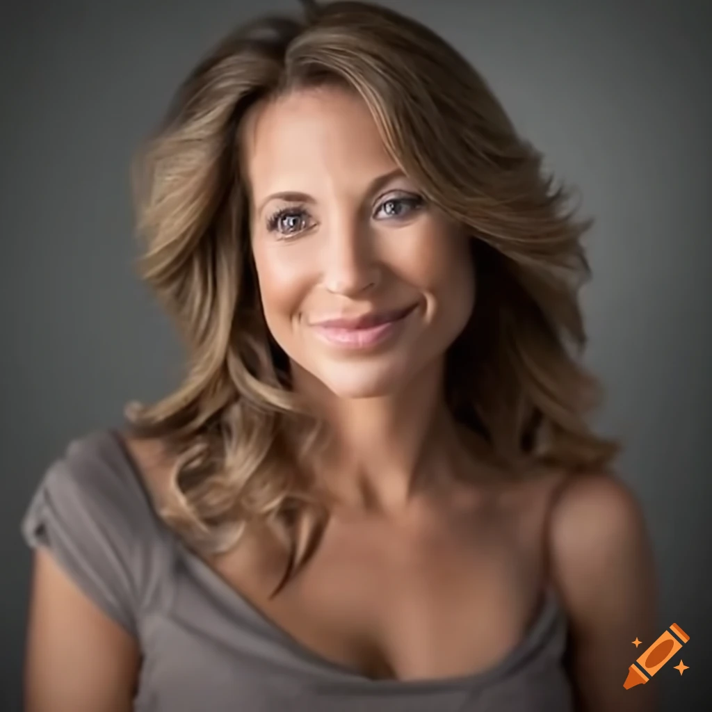 Closeup of darya folsom, kron4 news anchor on Craiyon