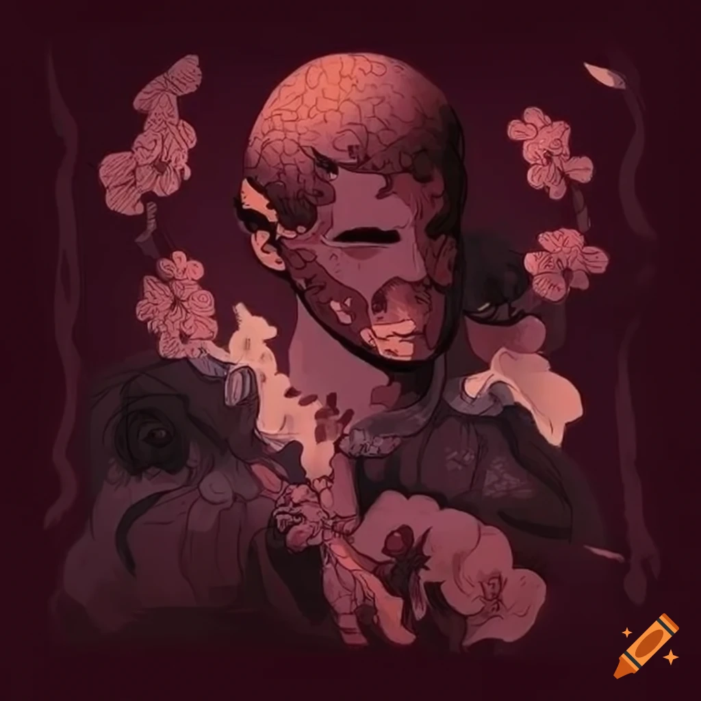 minimalist graphic novel cover featuring a blind swordsman black sheep