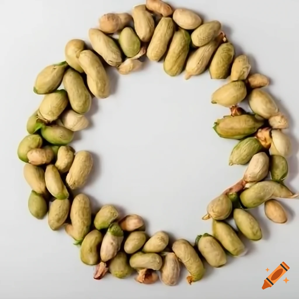 circle of freshly harvested green peanuts