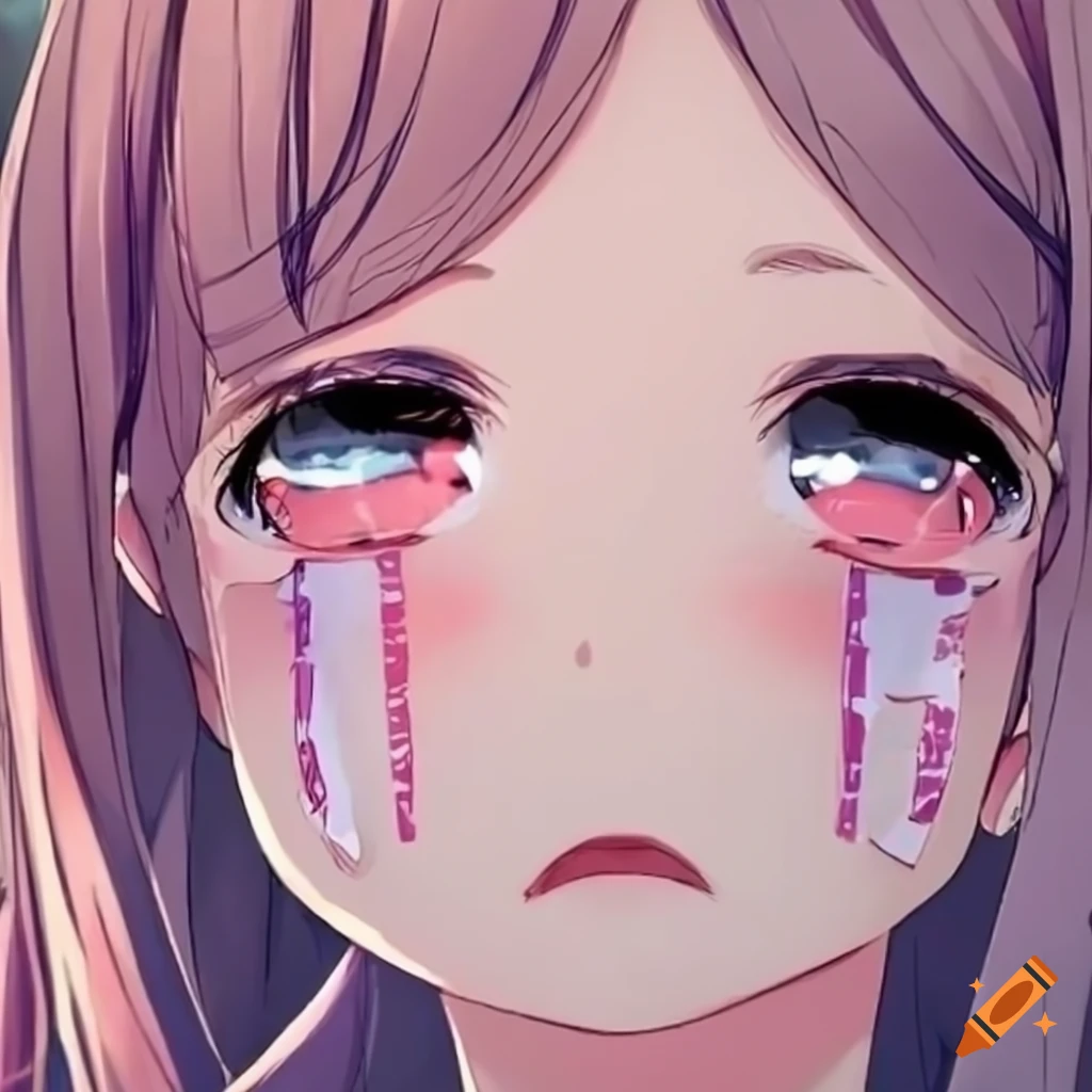 Crying Anime Girl Beautiful Art