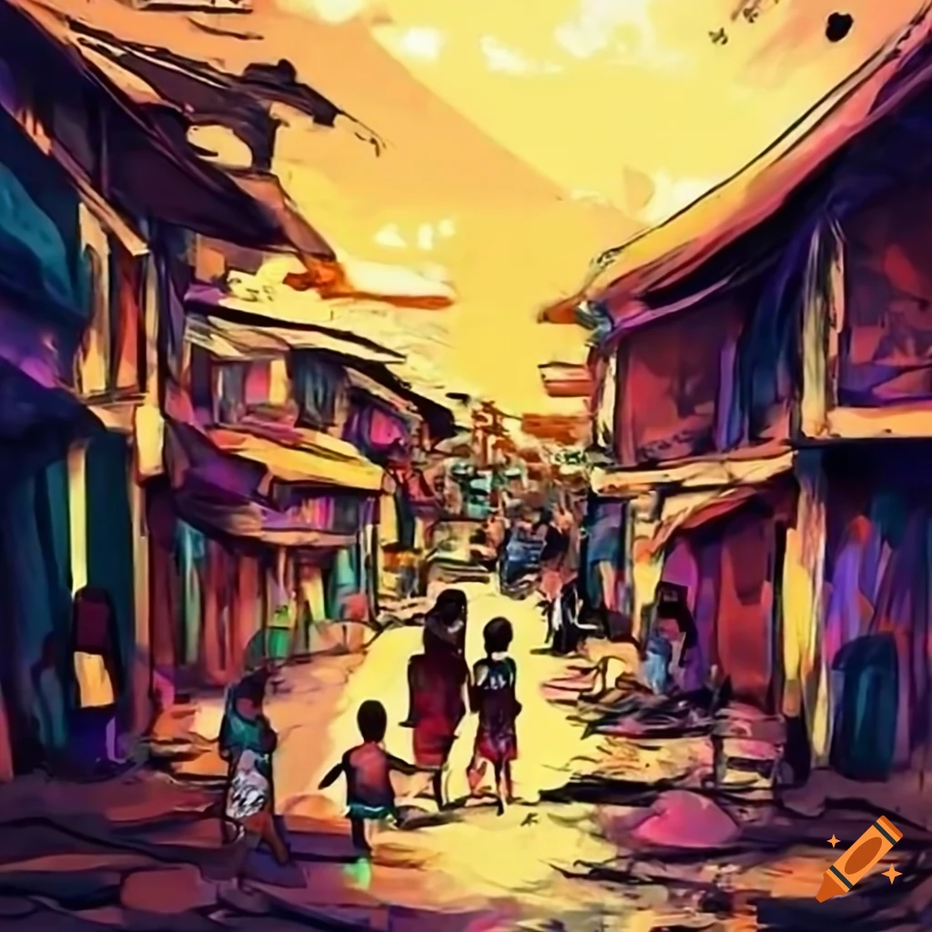 Drawing Depicting Poverty In The Philippines On Craiyon