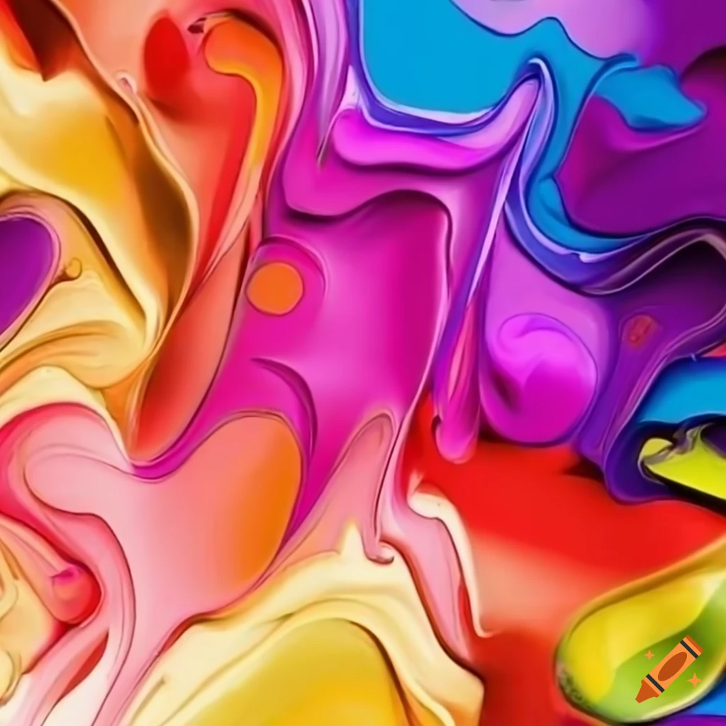 colorful paint splatters on white background