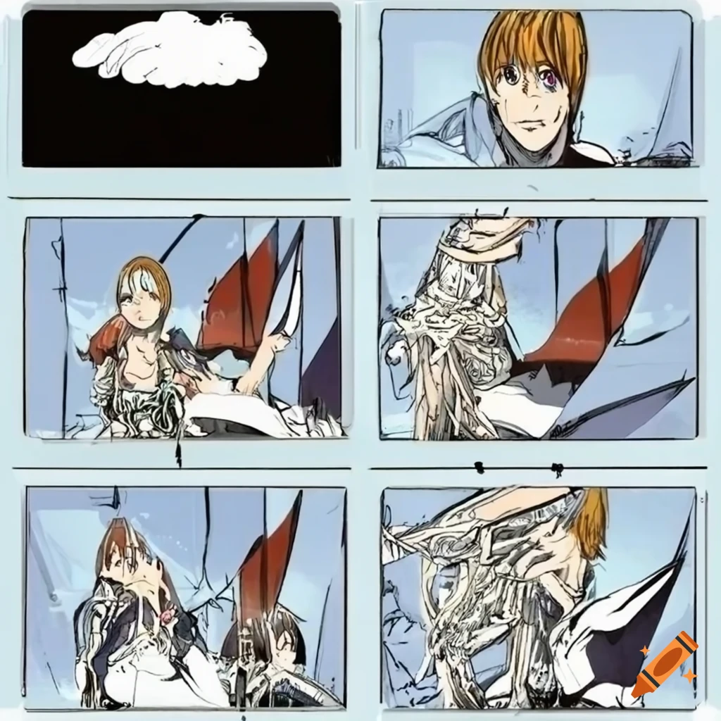 Comic strip with 4 panels on craiyon