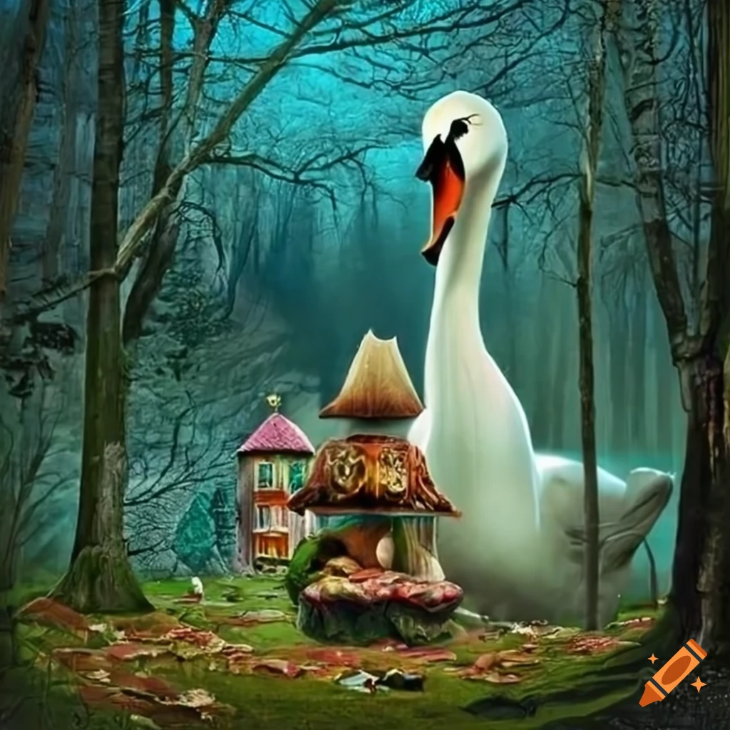 Surrealist artwork of candy house in mysterious forest on Craiyon