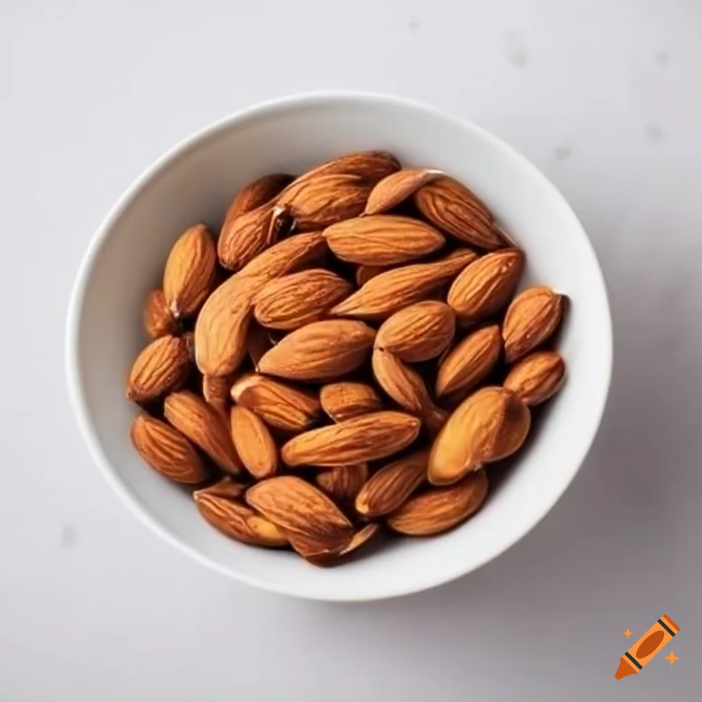bowl of toasted almond seeds