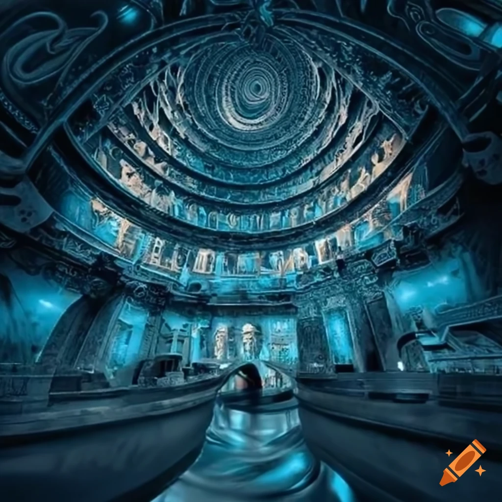 cityscape with spiral architecture