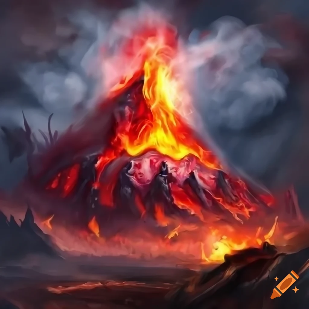 Volcano Coloring Pages | Volcano drawing, Coloring pages, Easy drawings