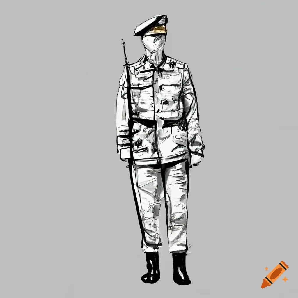 Soldier Drawing Line art, Soldier, people, monochrome, army png | PNGWing