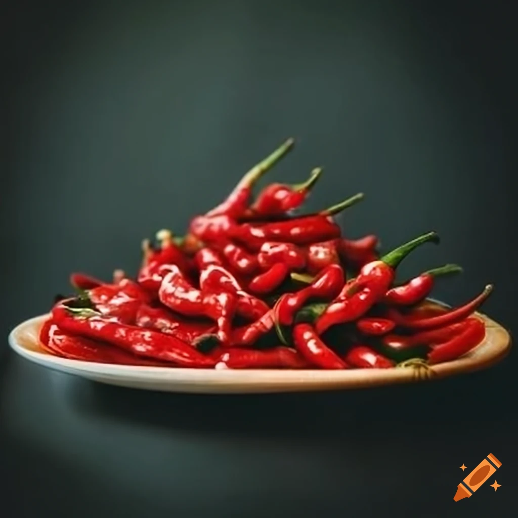 Plate Full Of Chili Peppers On Craiyon 2177