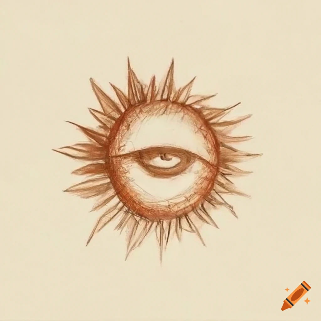Line art of mystical esoteric decorative sun with face Stock Vector Image &  Art - Alamy