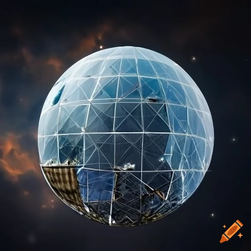 image of a futuristic satellite with a glass dome