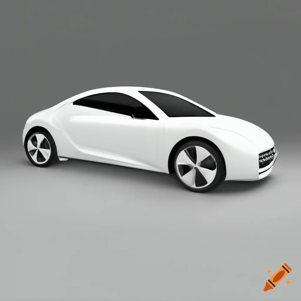 white car on a white background