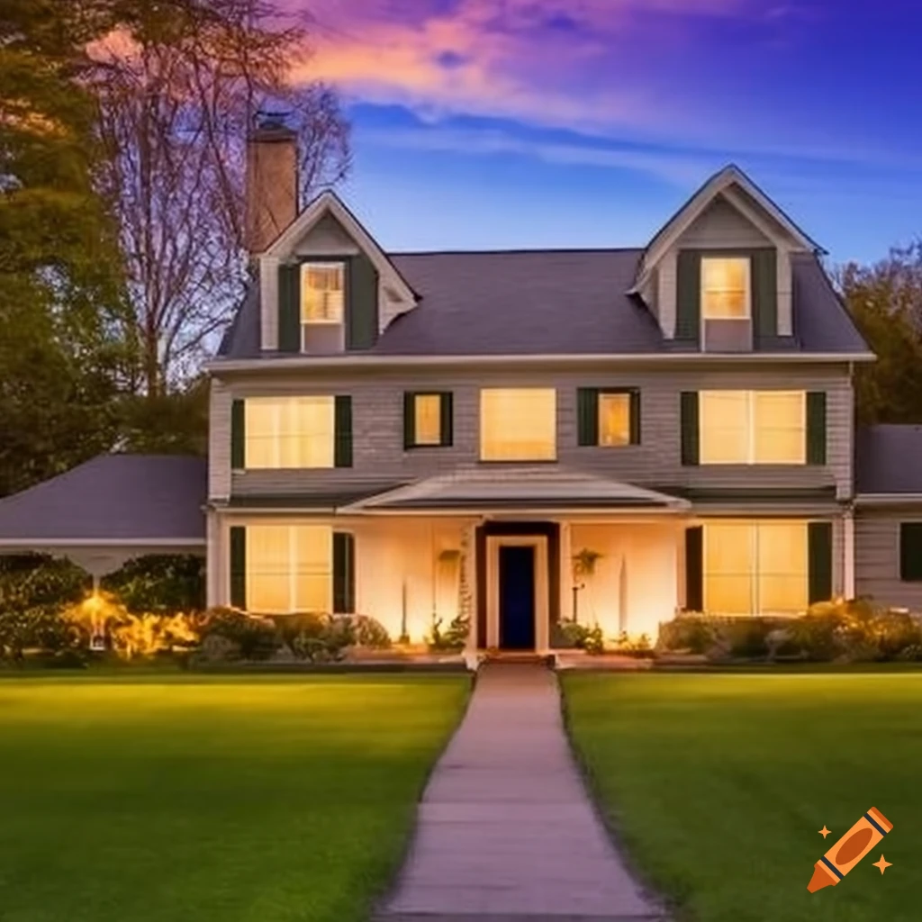 house in a suburban neighborhood