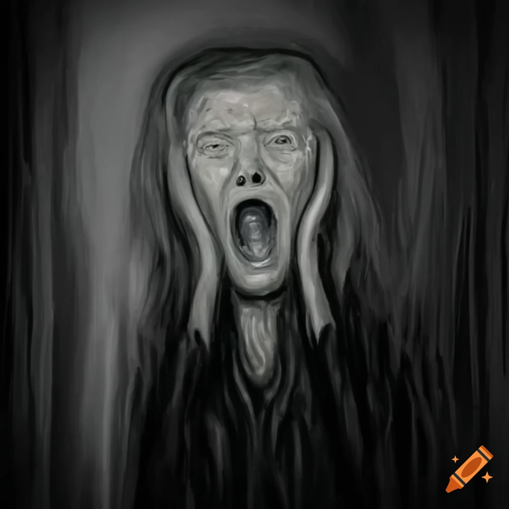 Donald Trump In The Scream Painting donald-trump-in-the-scream-painting