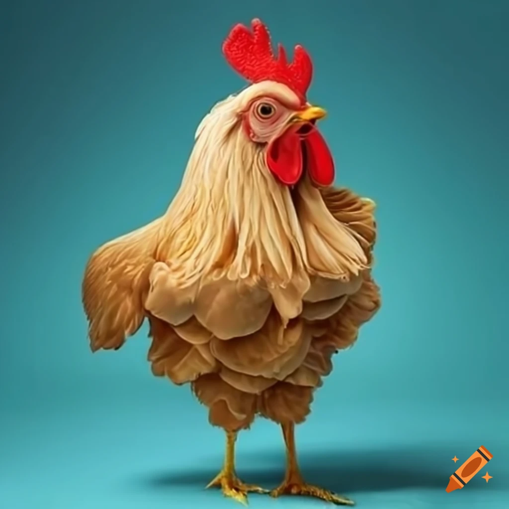 A chicken dressed as another chicken