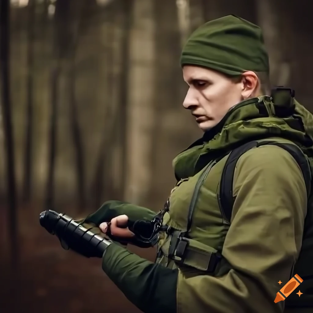 rugged tablet pc in the dark forest