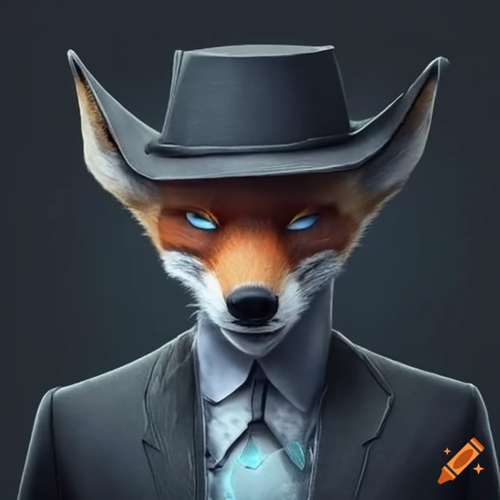 image of a fox wearing a hat with foxribeye text