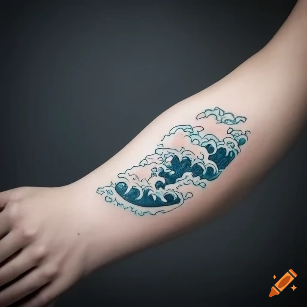 Waterproof Temporary Tattoo Sticker Sea Waves Spindrift Element Small Size  The Body Art Flash Tatoo Fake Tatto For Woman Men - AliExpress