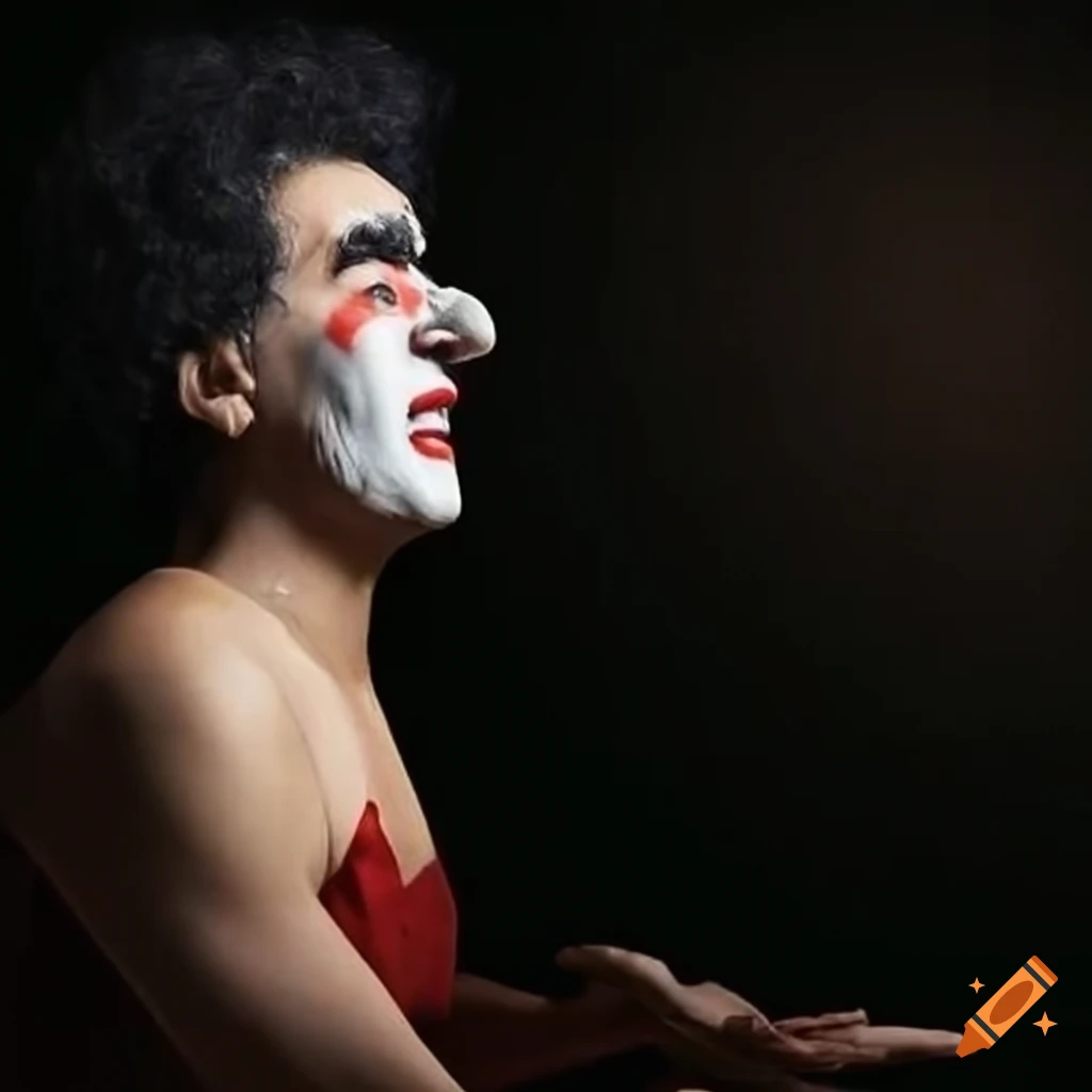 image of Rolando Villazon lifting a clown