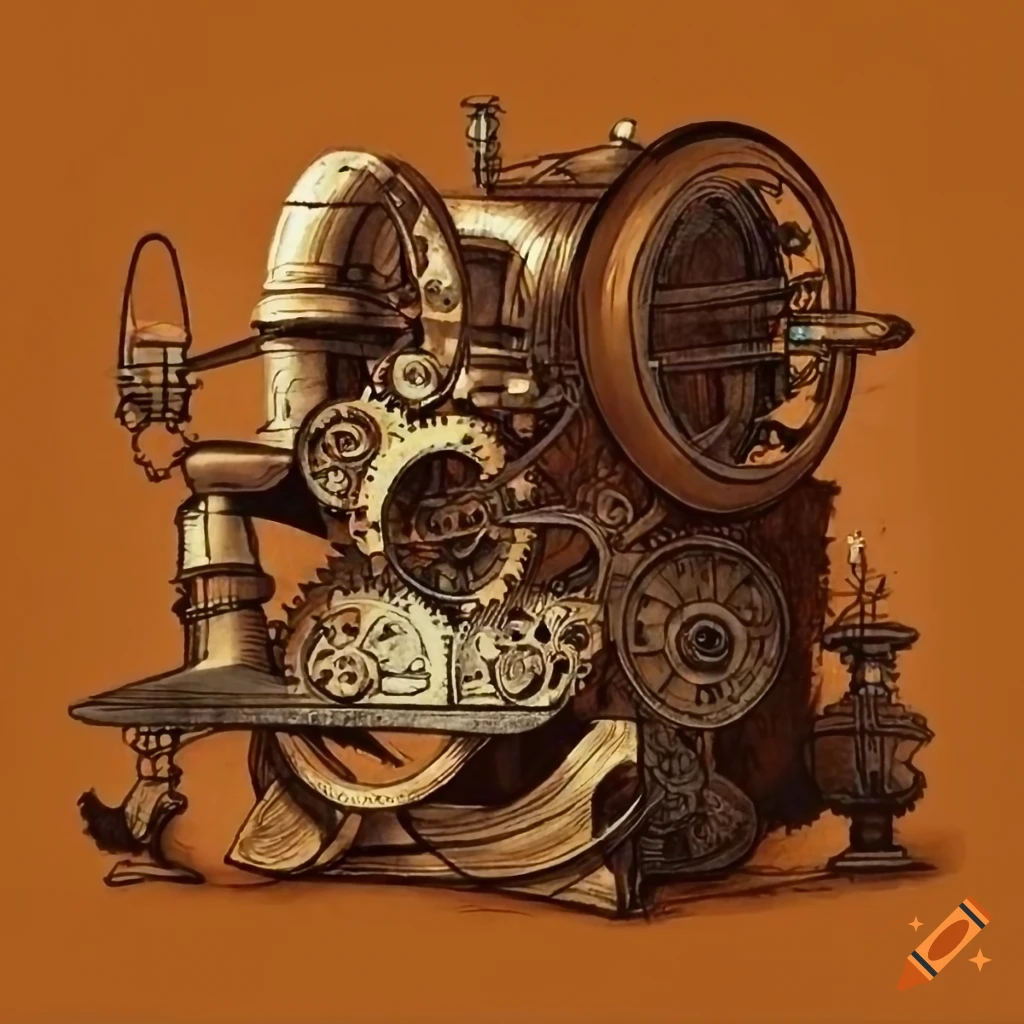steampunk drawing machinery