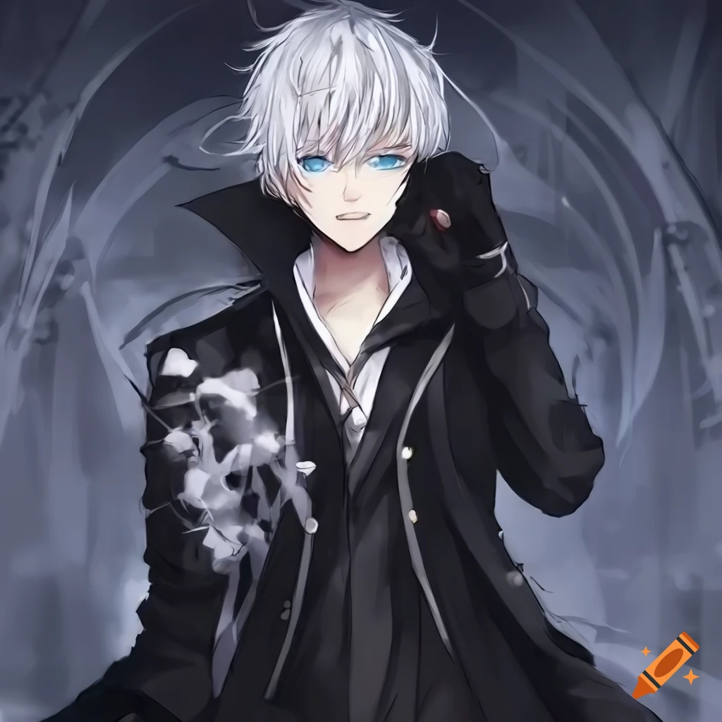 Detailed artwork of a mysterious male witch hunter in anime style