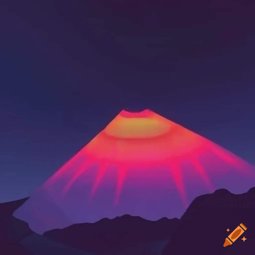 translucent rainbow volcanic landscape