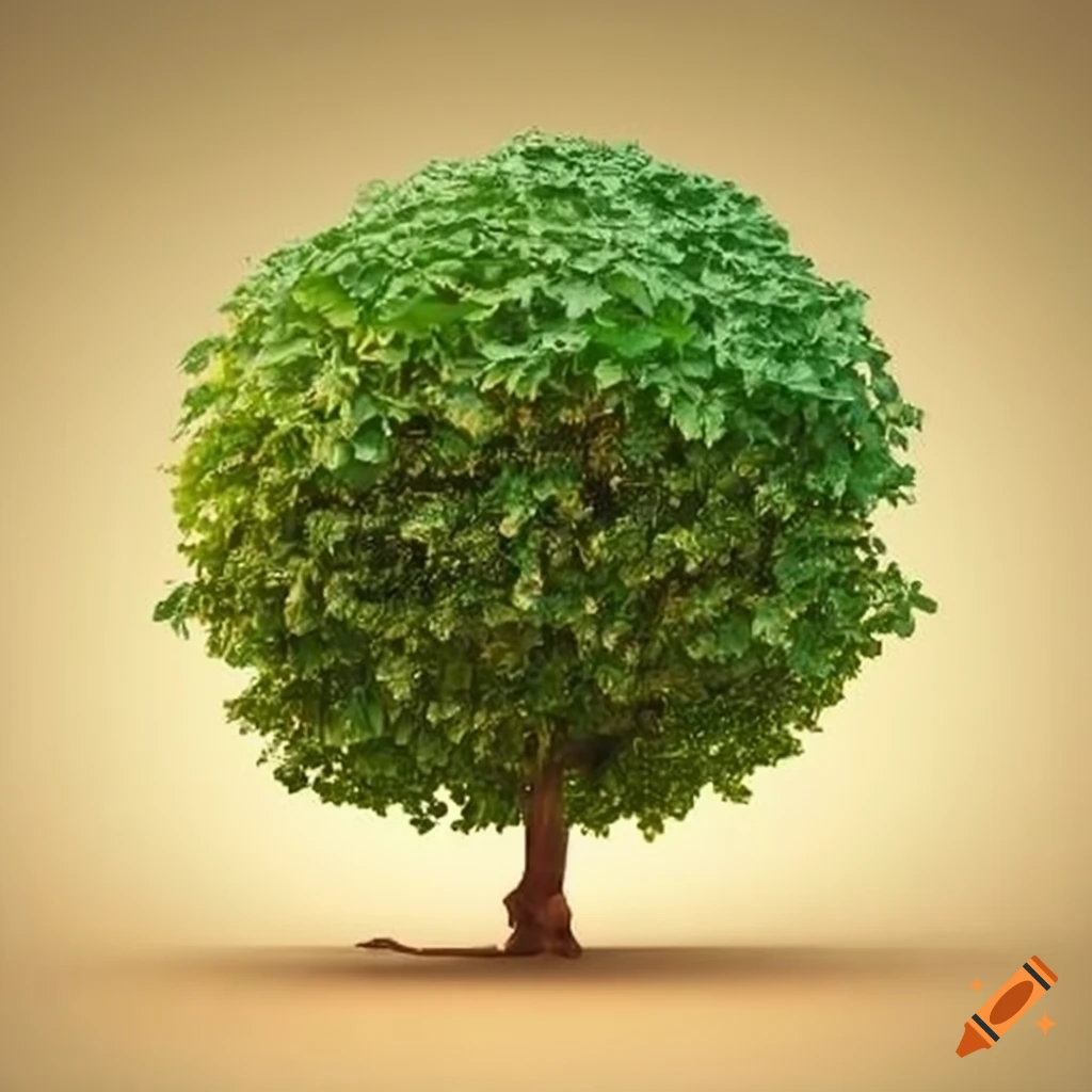 tree with abundant fruits and vegetables