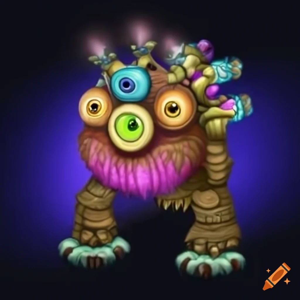 Mechanical creature from my singing monsters game on Craiyon