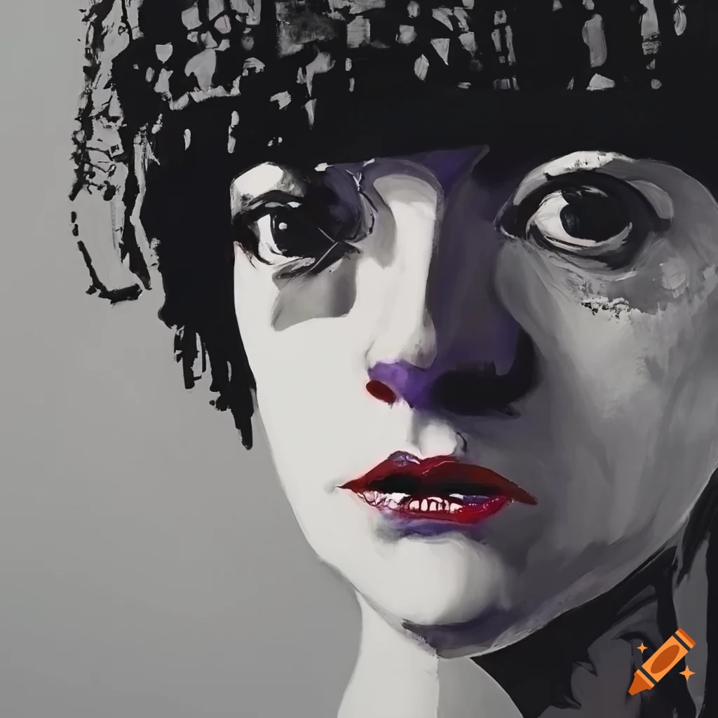 monochromatic expressionist artwork influenced by David Hockney