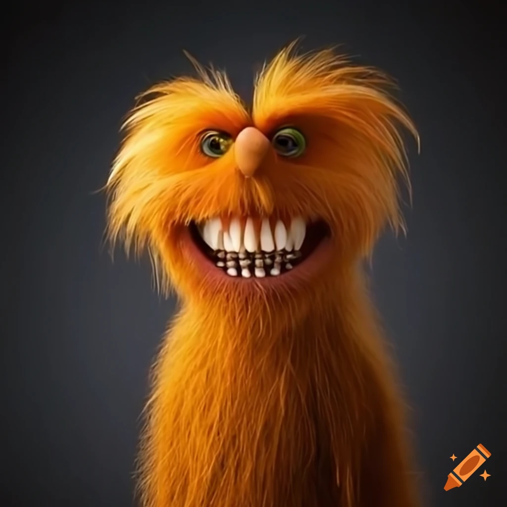 Image of lorax with unique teeth on craiyon