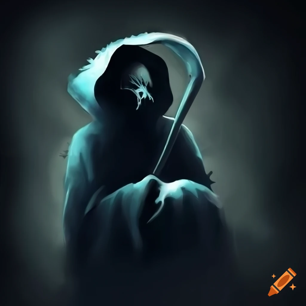 image of a cartoon Grim reaper Duck