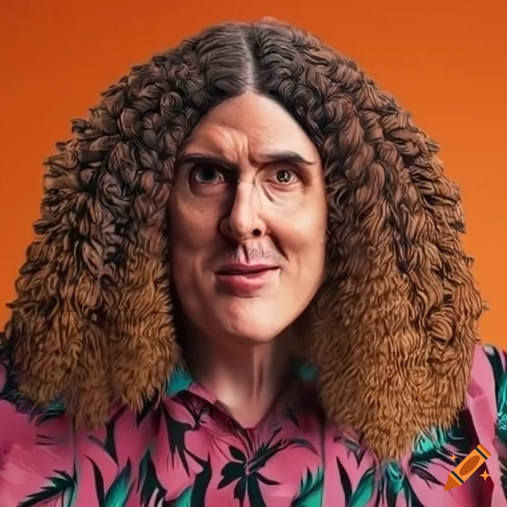 Weird Al Yankovic in a tropical shirt