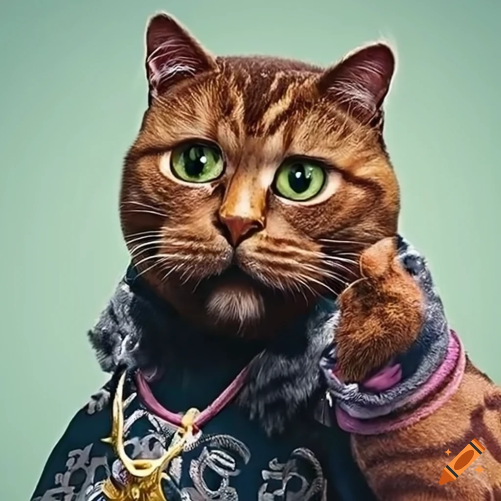 Funny image of dj khaled as a cat on Craiyon