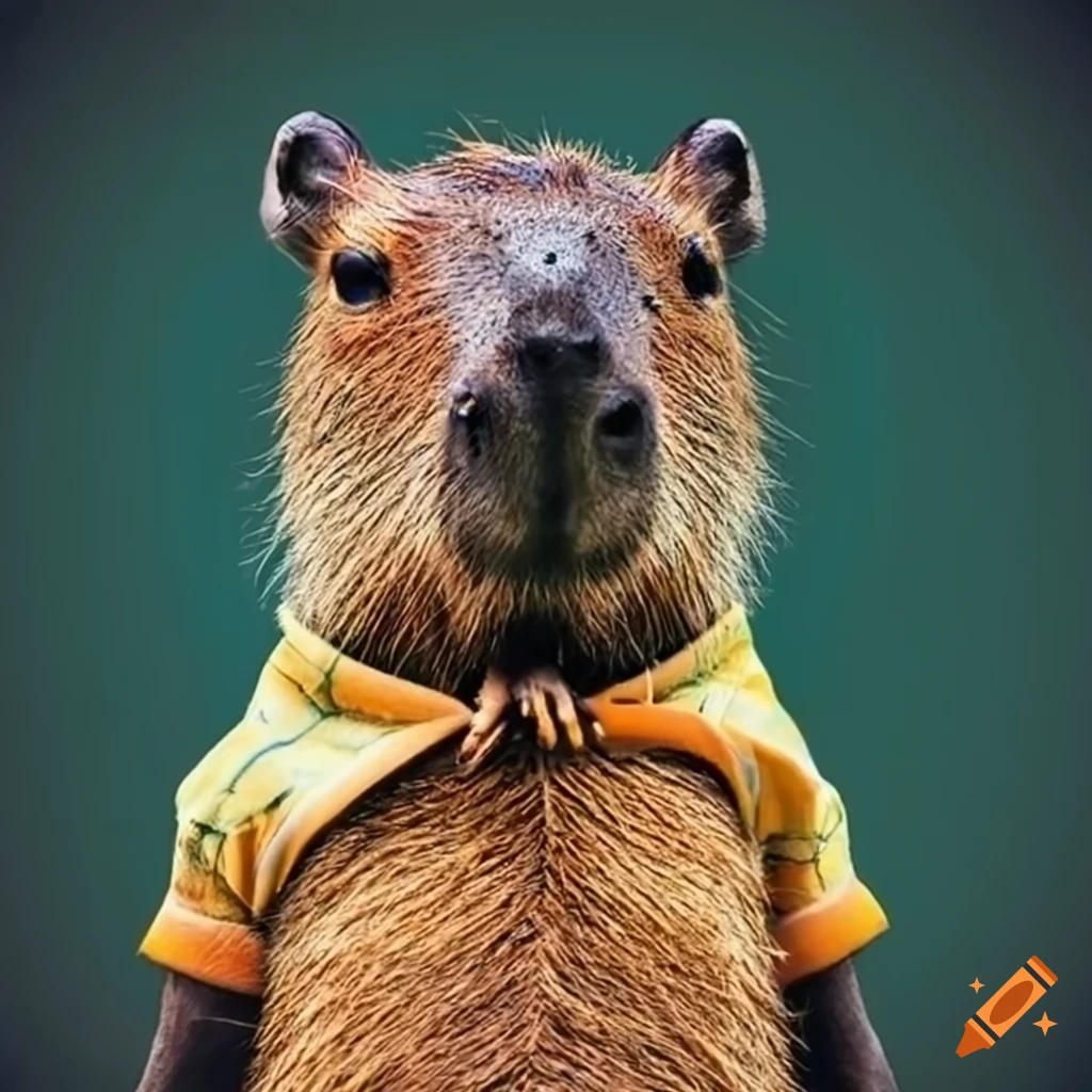 capybara dressed in clothes