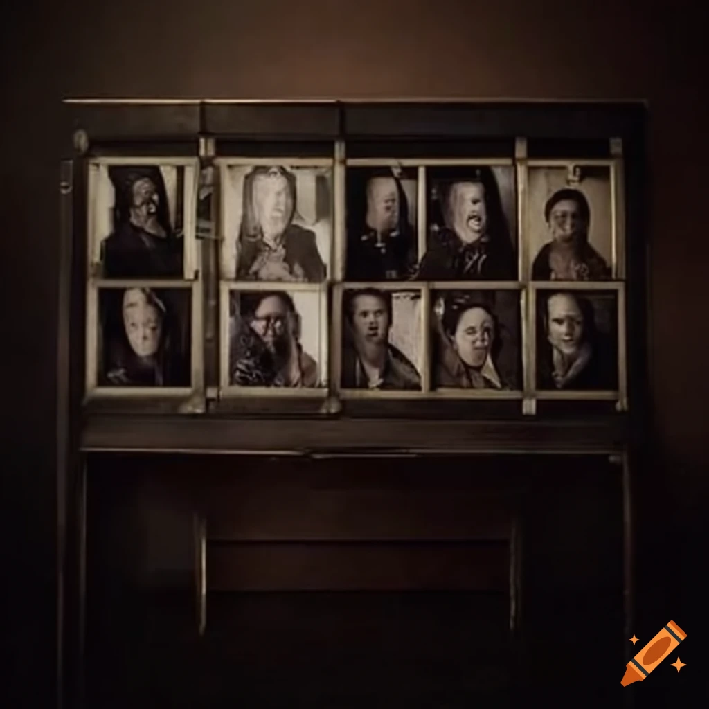 haunting police murder board with victim photos