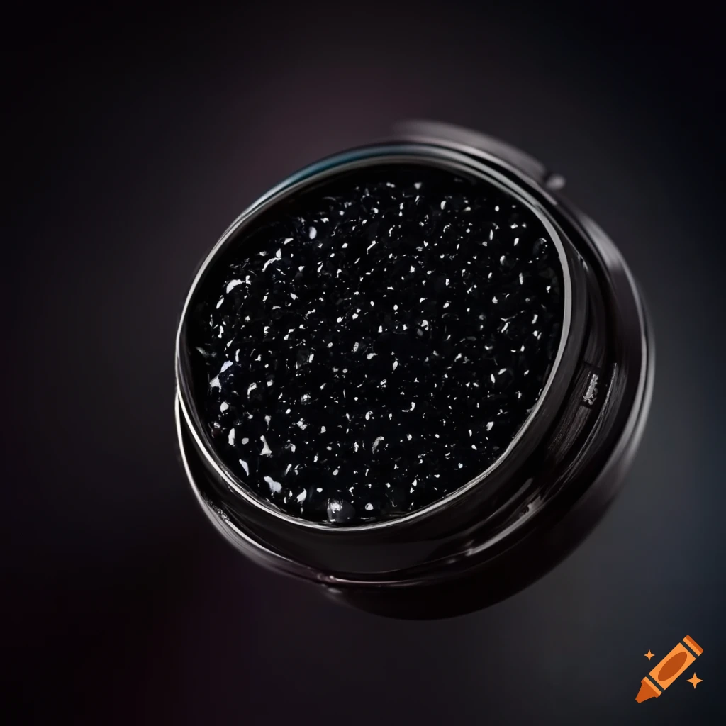 box of black caviar delicacy