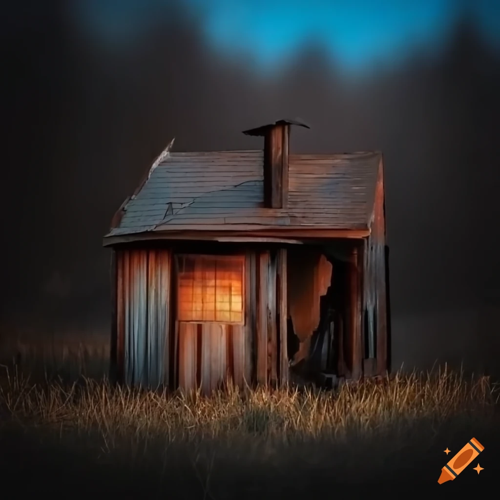 Image of a post-apocalyptic shack with a water tower on Craiyon